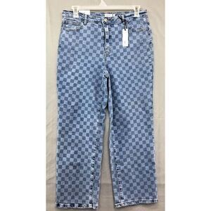 Rue21 Blue Checkered High Rise Women Jeans
